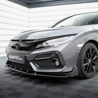 Maxton Design - FRONT SPLITTER V.1 + FLAPS HONDA CIVIC SPORT MK 10