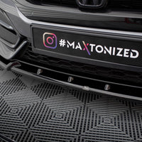 Maxton Design - FRONT SPLITTER V.1 + FLAPS HONDA CIVIC SPORT MK 10