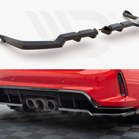 Maxton Design - CENTRAL REAR SPLITTER (VERTICAL BARS) V.1 + FLAPS HONDA CIVIC TYPE-R MK 11