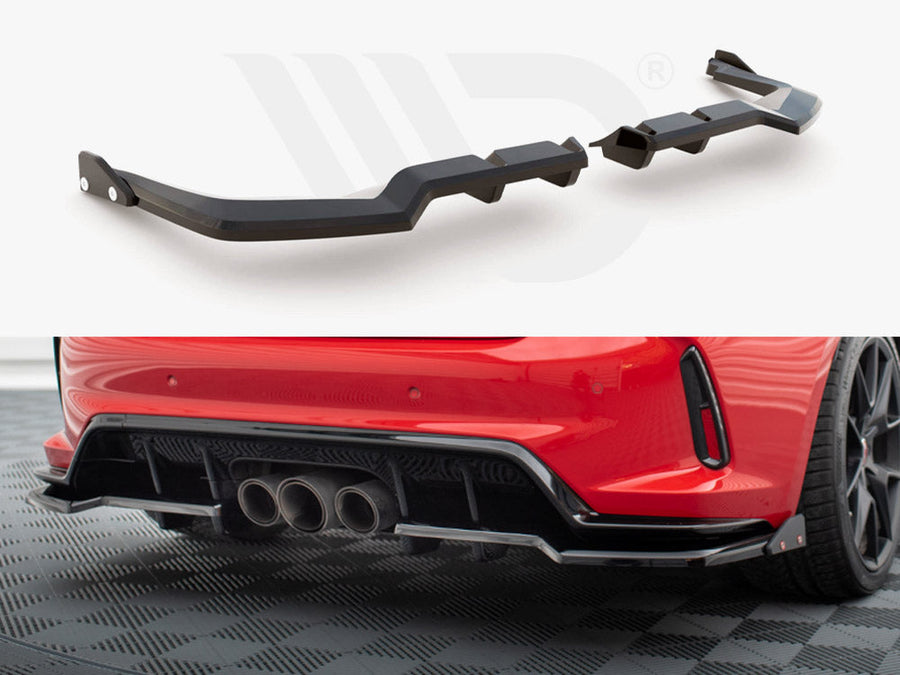 Maxton Design - CENTRAL REAR SPLITTER (VERTICAL BARS) V.1 + FLAPS HONDA CIVIC TYPE-R MK 11