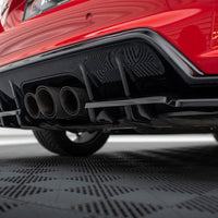 Maxton Design - CENTRAL REAR SPLITTER (VERTICAL BARS) V.1 + FLAPS HONDA CIVIC TYPE-R MK 11