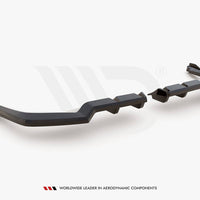 Maxton Design - CENTRAL REAR SPLITTER (VERTICAL BARS) V.1 + FLAPS HONDA CIVIC TYPE-R MK 11