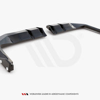 Maxton Design - CENTRAL REAR SPLITTER (VERTICAL BARS) V.1 + FLAPS HONDA CIVIC TYPE-R MK 11