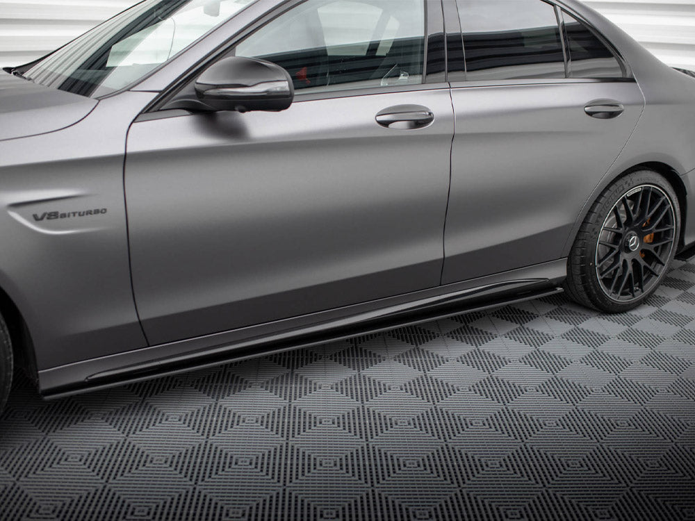 Maxton Design - STREET PRO SIDE SKIRTS DIFFUSERS MERCEDES-AMG C63 SEDAN / ESTATE W205 FACELIFT
