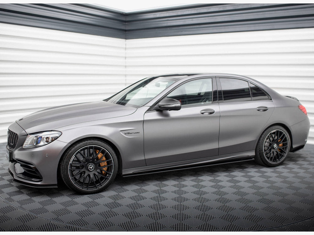 Maxton Design - STREET PRO SIDE SKIRTS DIFFUSERS MERCEDES-AMG C63 SEDAN / ESTATE W205 FACELIFT