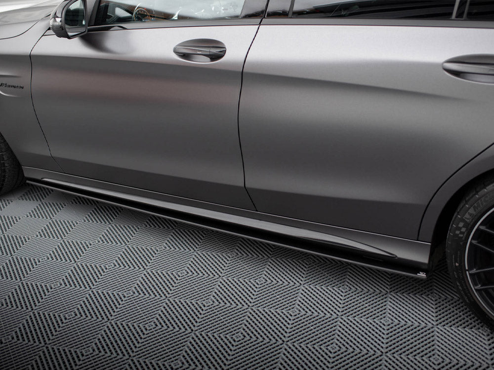 Maxton Design - STREET PRO SIDE SKIRTS DIFFUSERS MERCEDES-AMG C63 SEDAN / ESTATE W205 FACELIFT