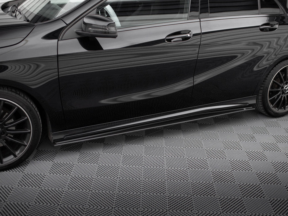 Maxton Design - STREET PRO SIDE SKIRTS DIFFUSERS MERCEDES-BENZ A AMG-LINE W176 FACELIFT