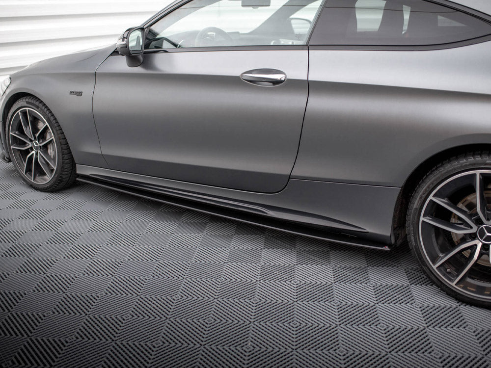 Maxton Design - STREET PRO SIDE SKIRTS DIFFUSERS MERCEDES-AMG C43 COUPE C205 FACELIFT