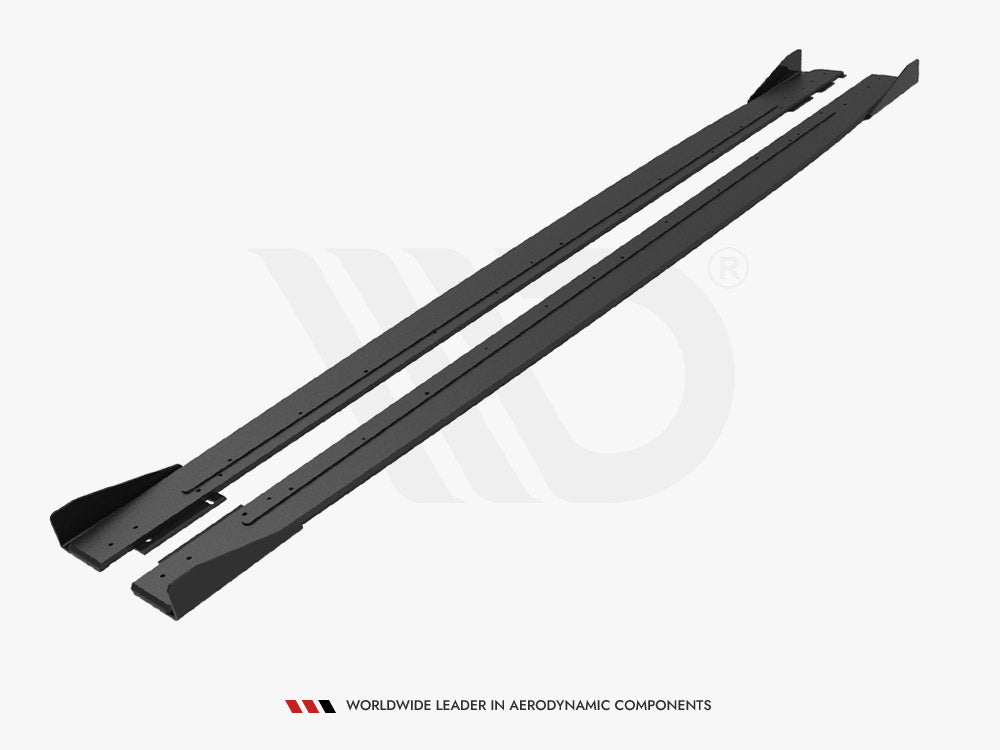 Maxton Design - STREET PRO SIDE SKIRTS DIFFUSERS + FLAPS MERCEDES-AMG C43 COUPE C205 FACELIFT