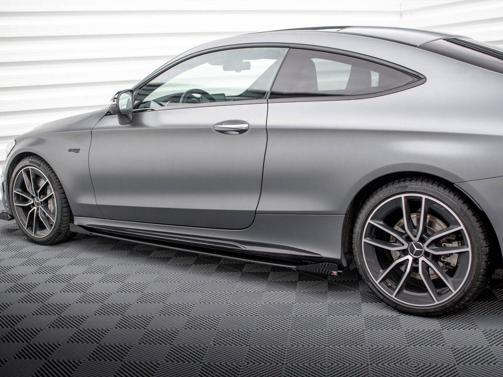 Maxton Design - STREET PRO SIDE SKIRTS DIFFUSERS + FLAPS MERCEDES-AMG C43 COUPE C205 FACELIFT