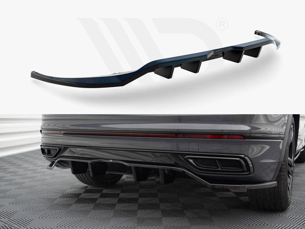 Maxton Design - Central Rear Splitter (Vertical Bars) Volkswagen Tiguan R-Line Mk2 Facelift