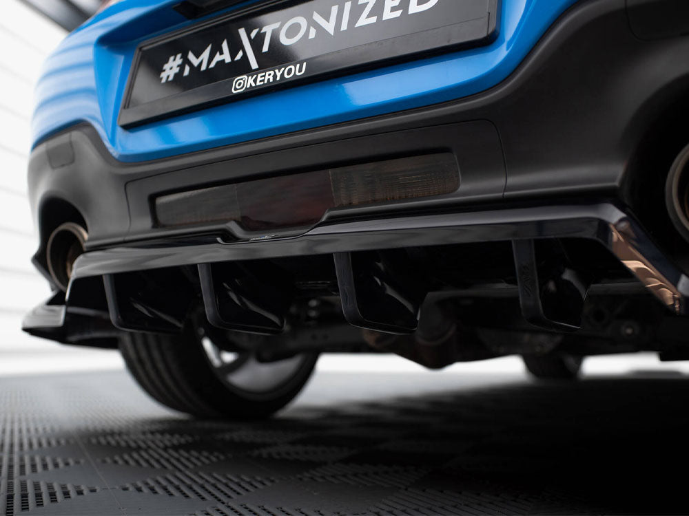 Maxton Design - Central Rear Splitter (Vertical Bars) V.1 + Flaps Toyota GR86 Mk1