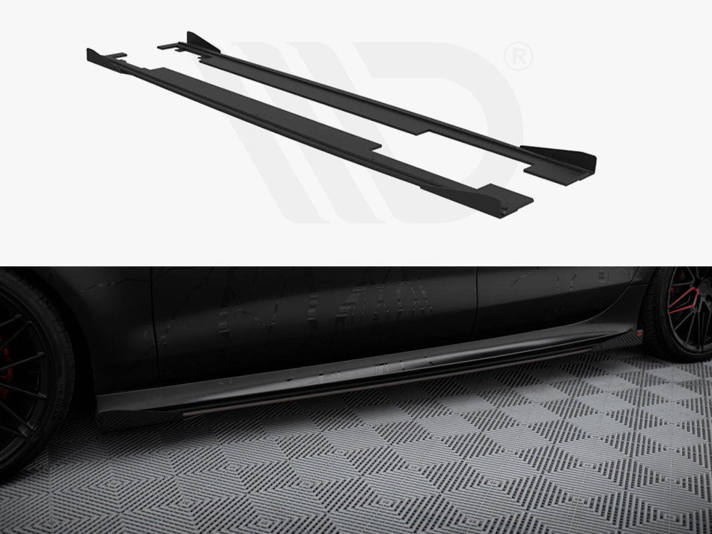 Maxton Design - Street PRO Side Skirts Diffusers + Flaps Audi RS7 C7