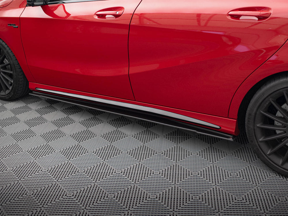 Maxton Design - STREET PRO SIDE SKIRTS DIFFUSERS MERCEDES-BENZ A 45 AMG W176 FACELIFT
