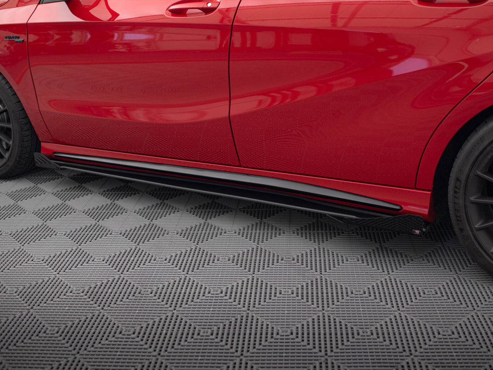 Maxton Design - STREET PRO SIDE SKIRTS DIFFUSERS + FLAPS MERCEDES-BENZ A 45 AMG W176 FACELIFT