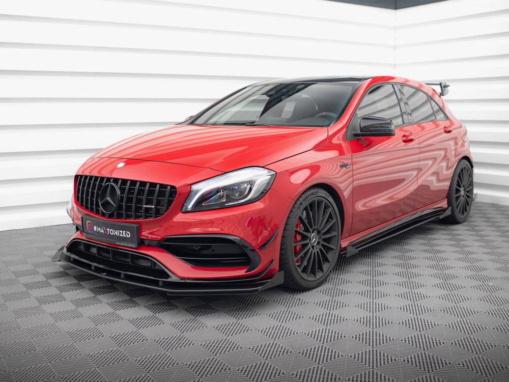 Maxton Design - FRONT FLAPS MERCEDES-BENZ A 45 AMG AERO W176 FACELIFT