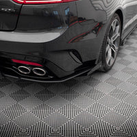 Maxton Design - STREET PRO REAR SIDE SPLITTERS + FLAPS KIA STINGER GT-LINE MK1