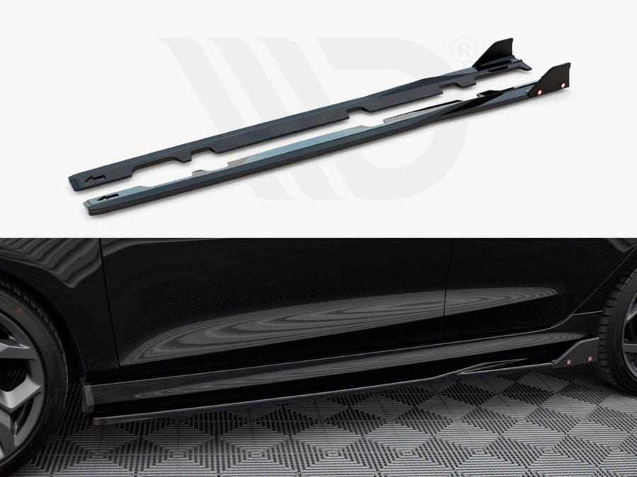 Maxton Design - SIDE SKIRTS DIFFUSERS V.2 + FLAPS FORD FIESTA ST / ST-LINE MK8/8.5