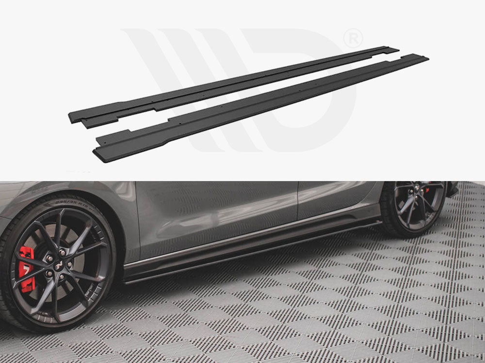 Maxton Design - Street PRO Side Skirts Diffusers V.2 Hyundai I30 N Mk3 / Mk3 FL