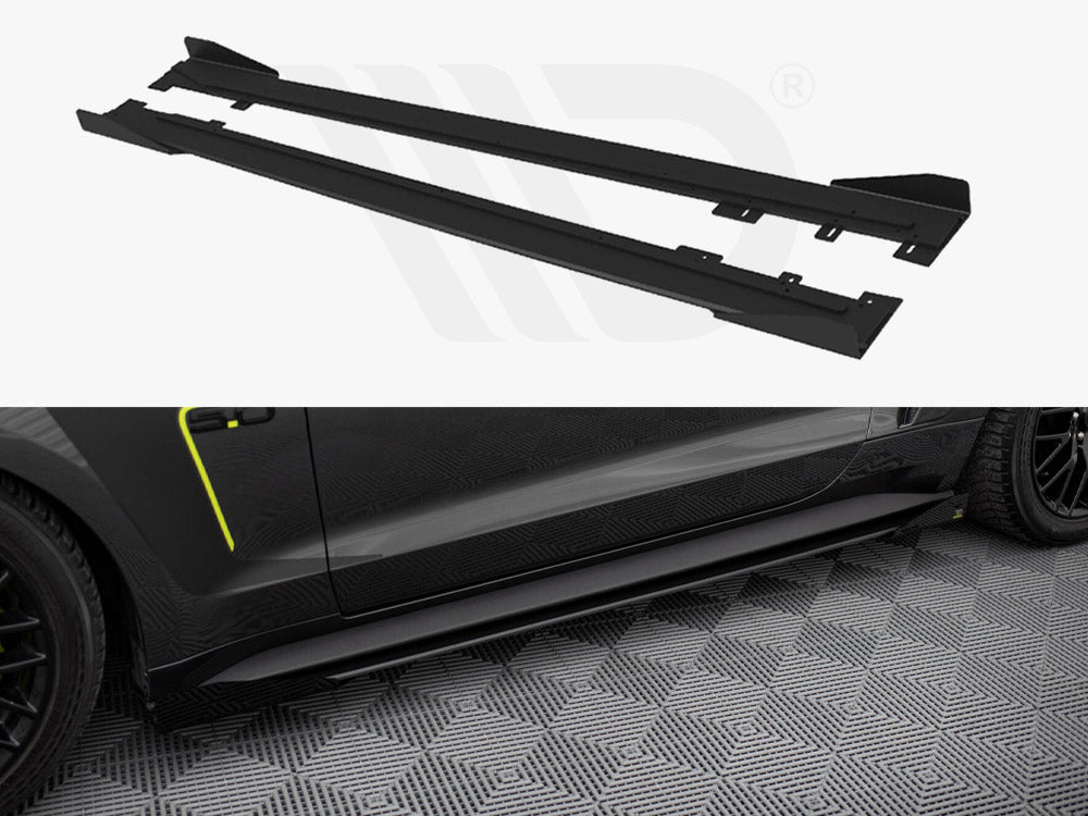 Maxton Design - Street PRO Side Skirts Diffusers + Flaps Ford Mustang GT Mk6