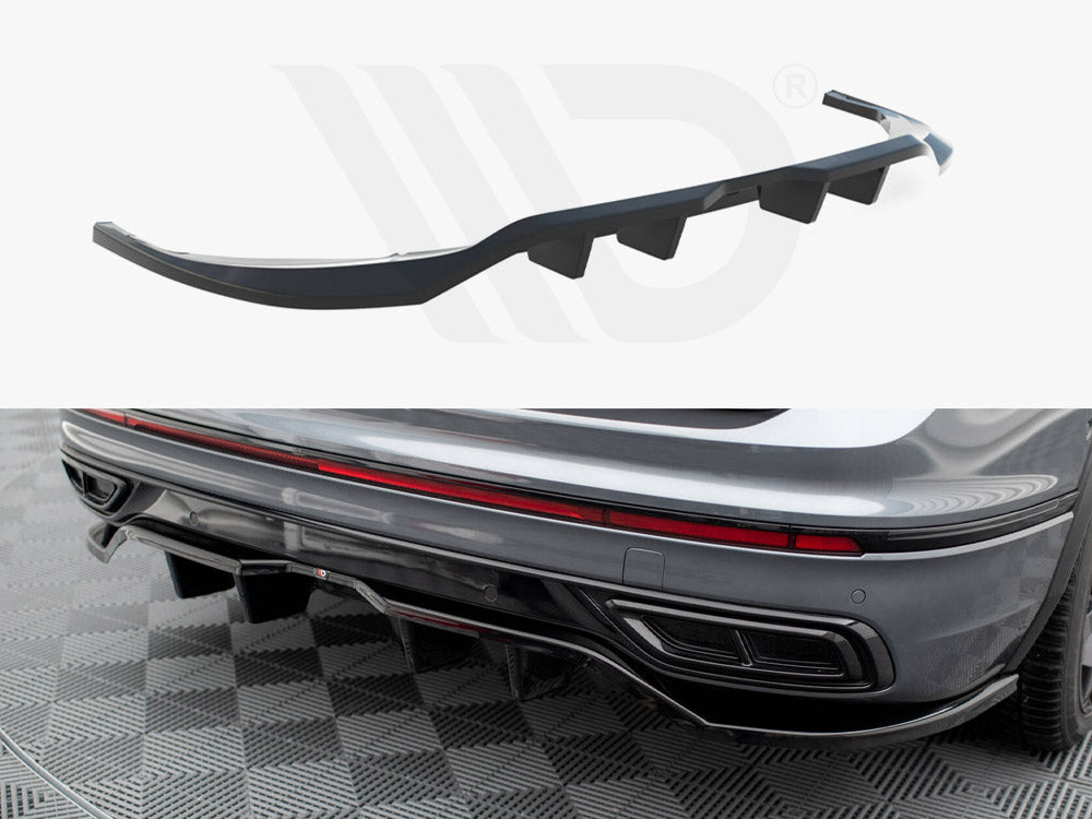 Maxton Design - Central Rear Splitter (Vertical Bars) Volkswagen Tiguan Allspace R-Line Mk2 Facelift