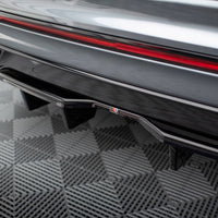 Maxton Design - Central Rear Splitter (Vertical Bars) Volkswagen Tiguan Allspace R-Line Mk2 Facelift