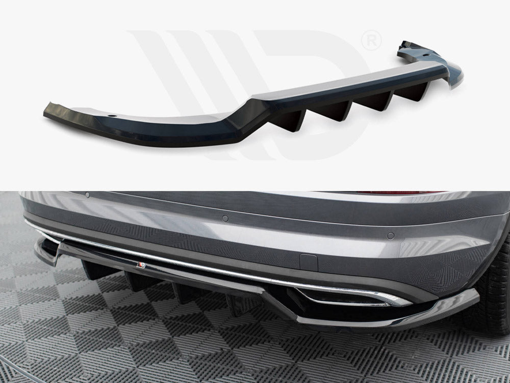 Maxton Design - CENTRAL REAR SPLITTER (VERTICAL BARS) SKODA KODIAQ SPORTLINE MK1 FACELIFT