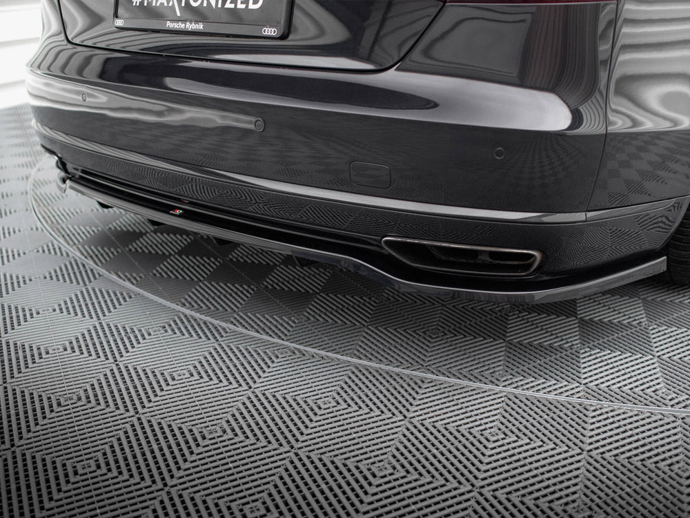 Maxton Design - CENTRAL REAR SPLITTER (VERTICAL BARS) AUDI A8 D4 FACELIFT (2013-2017)