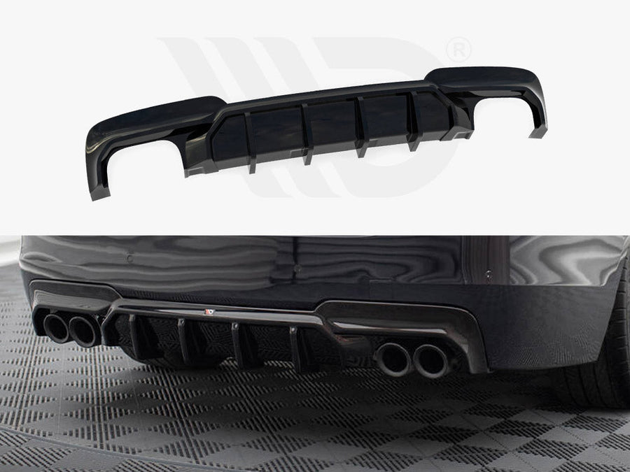 Maxton Design - REAR VALANCE V.2 BMW 5 M-PACK F10 (VERSION WITH TWO DO ...