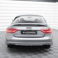Maxton Design - REAR VALANCE AUDI A5 S-LINE COUPE / SPORTBACK 8T FACELIFT (VERSION WITH SINGLE EXHAUSTS ON BOTH SIDES)
