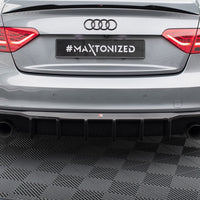 Maxton Design - REAR VALANCE AUDI A5 S-LINE COUPE / SPORTBACK 8T FACELIFT (VERSION WITH SINGLE EXHAUSTS ON BOTH SIDES)