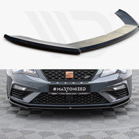 Maxton Design - FRONT SPLITTER V4 SEAT LEON CUPRA/ FR MK3 FACELIFT (2017-2020)