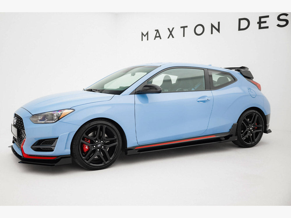 Maxton Design - Street PRO Side Skirts Diffusers + Flaps Hyundai Veloster N Mk2