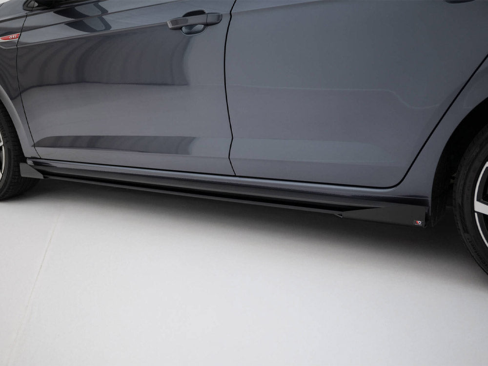Maxton Design -  Street PRO Side Skirts Diffusers + Flaps Volkswagen Polo GTI Mk6 Facelift