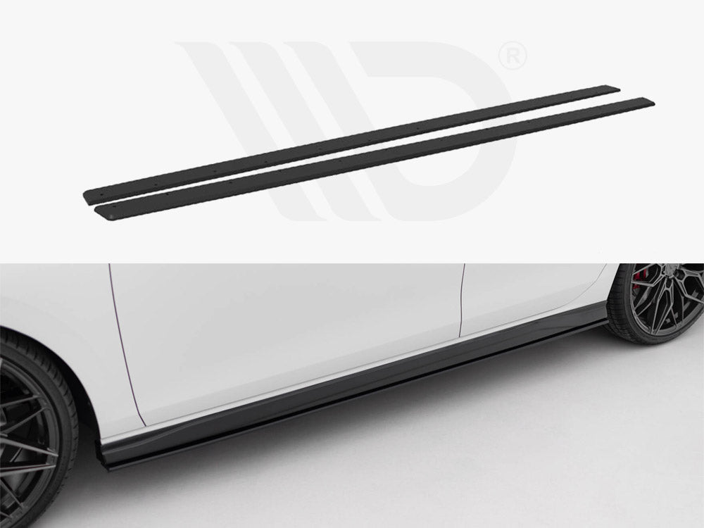 Maxton Design - Street PRO Side Skirts Diffusers V.2 Volkswagen Golf GTI / GTE / GTI Clubsport / R-Line Mk8