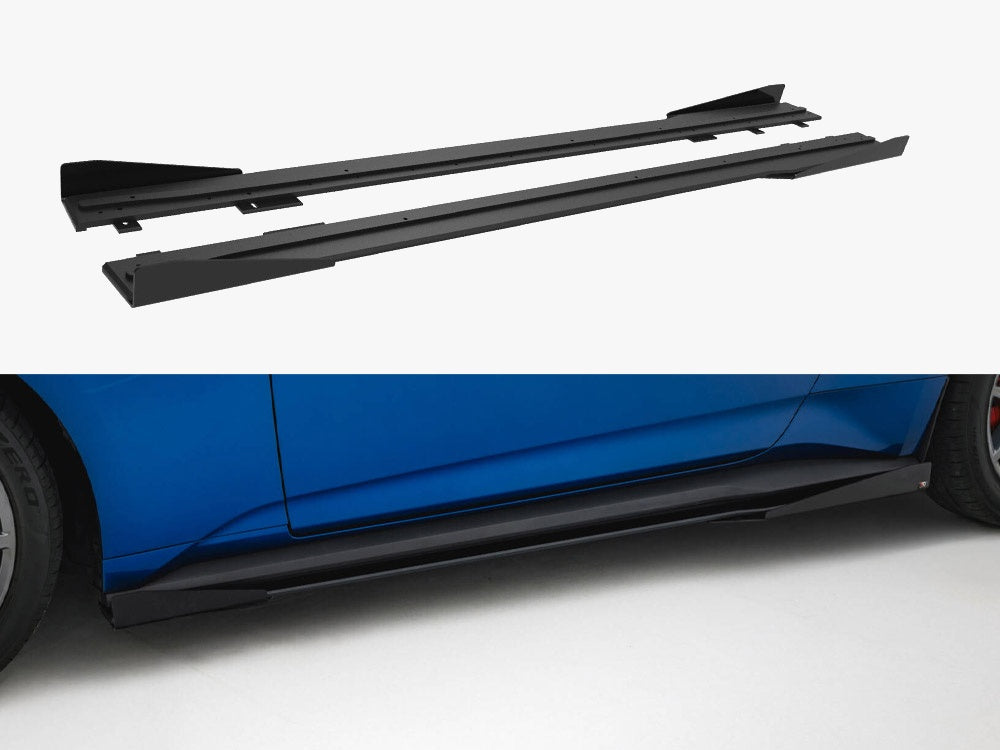 Maxton Design - Street PRO Side Skirts Diffusers + Flaps Ford Mustang GT Mk7