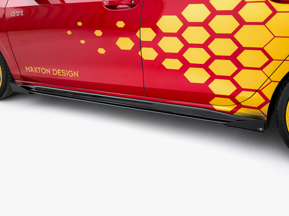 Maxton Design - Street PRO Side Skirts Diffusers + Flaps Volkswagen Golf GTI Clubsport Mk8 Facelift