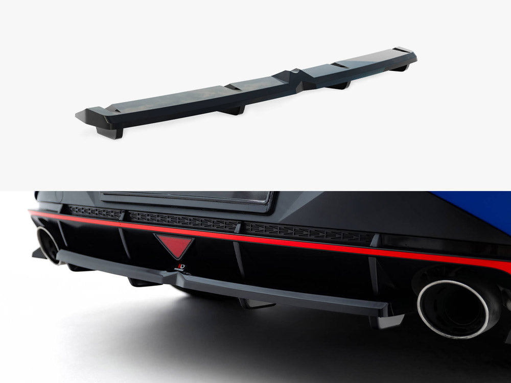 Maxton Design -Central Rear Splitter (Vertical Bars) Hyundai Elantra N Mk7