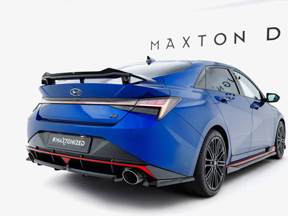 Maxton Design -Central Rear Splitter (Vertical Bars) Hyundai Elantra N Mk7