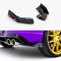 Maxton Design - Rear Side Splitters V.2 + Flaps Volkswagen Golf R Mk8 Facelift
