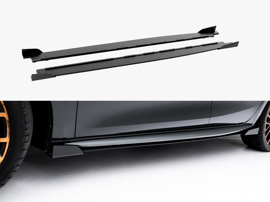 Maxton Design -  Street PRO Side Skirt Diffusers + Flaps Cupra Leon ST / Hatchback Aero Mk1 / Mk1 Facelift
