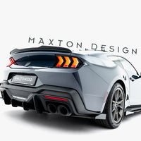 Maxton Design - Street PRO Rear Side Splitters + Flaps Ford Mustang Dark Horse Mk7