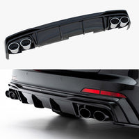 Maxton Design -  Rear Valance + Exhaust Ends Imitation Audi A6 S-Line / S6 C8 / C8 Facelift