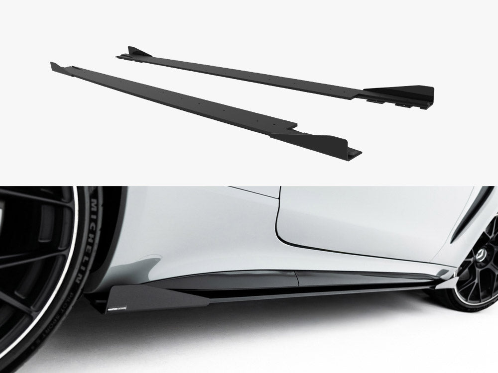 Maxton Design - Street PRO Side Skirt Diffusers + Flaps Mercedes-AMG CLE 53 Aero C236