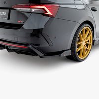 Maxton Design - Rear Side Splitters V.4 + Flaps Skoda Octavia RS Combi / Liftback Mk4 / Mk4 Facelift