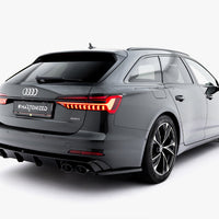 Maxton Design -  Rear Valance + Exhaust Ends Imitation Audi A6 Sedan / Avant C8 / C8 Facelift