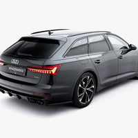 Maxton Design -  Rear Valance + Exhaust Ends Imitation Audi A6 Sedan / Avant C8 / C8 Facelift