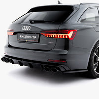 Maxton Design -  Rear Valance + Exhaust Ends Imitation Audi A6 Sedan / Avant C8 / C8 Facelift