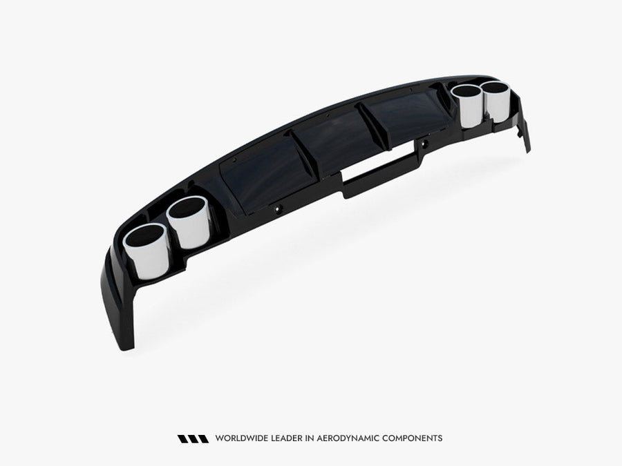 Maxton Design -  Rear Valance + Exhaust Ends Imitation Audi A6 Sedan / Avant C8 / C8 Facelift