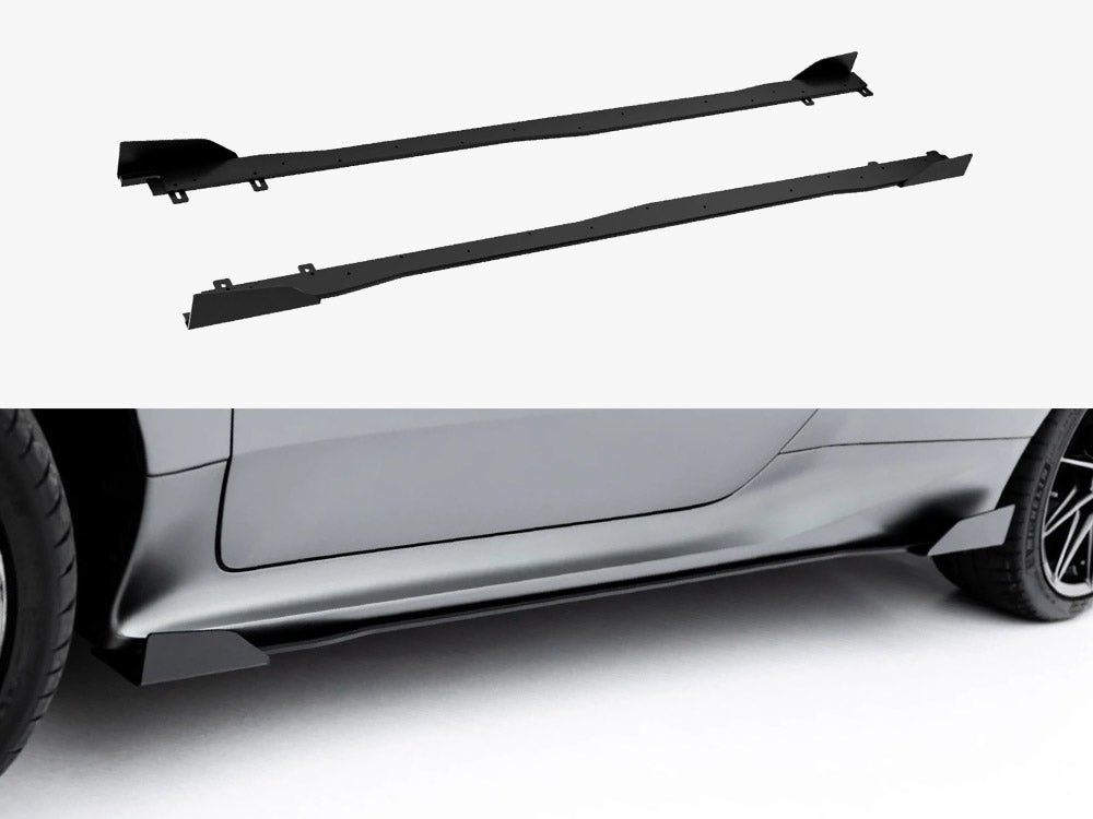 Maxton Design - Street PRO Side Skirt Diffusers + Flaps Toyota GR Yaris Mk4 Facelift